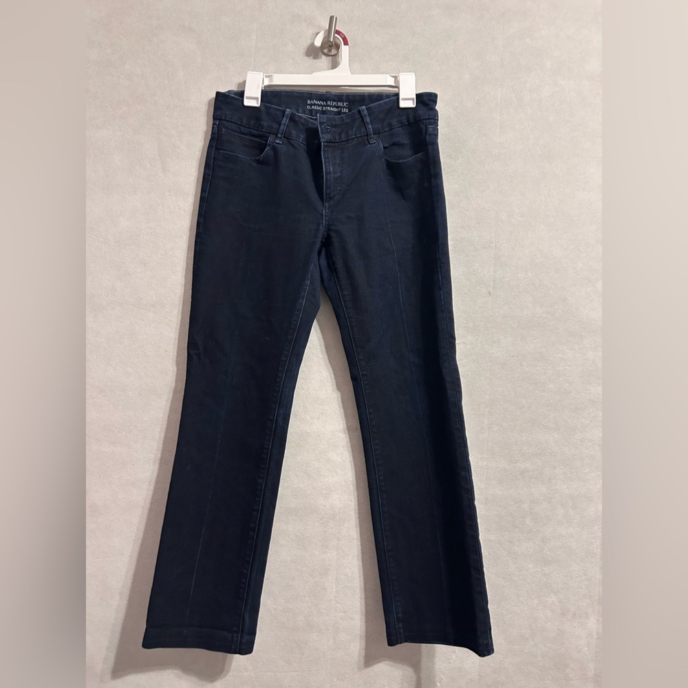 Banana Republic size 8P  Classic Straight Leg Pants  Dark Blue women’s jeans